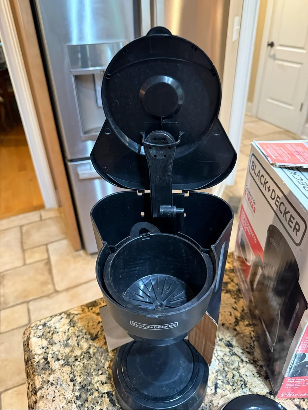 Black & Decker Black Drip Coffee Maker with Glass Carafe